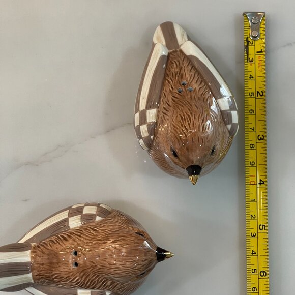 🐦 MacKenzie-Childs Songbird Salt & Pepper Set – Gilded Garden 🪻 - Picture 12 of 16